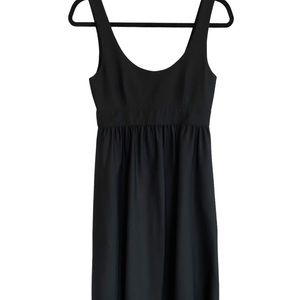 J.CREW Black with Bronze Buttons Empire Waist Tank Dress Woman’s Size 2